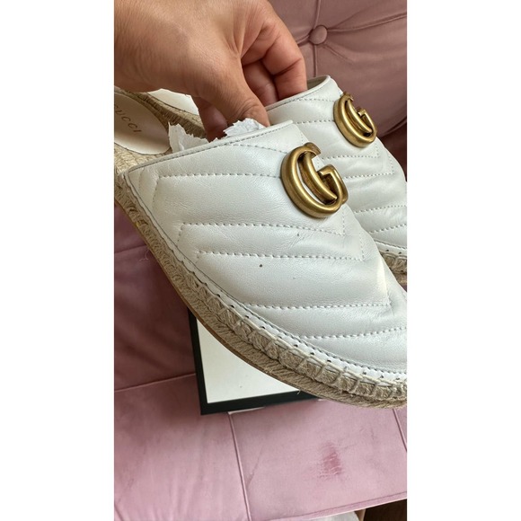 Gucci GG Marmont Matelasse White Espadrilles - Picture 11 of 16